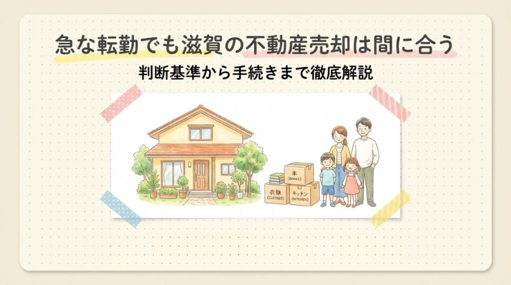 急な転勤でも滋賀の不動産売却は間に合う｜判断基準から手続きまで徹底解説