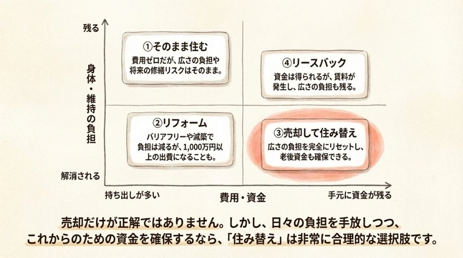 広すぎる家への4つの対処法を比較