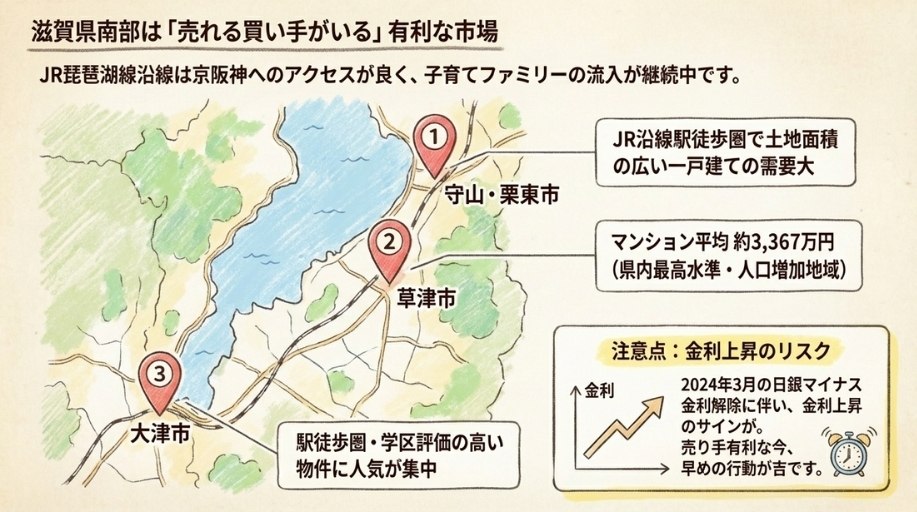 滋賀の不動産売却相場