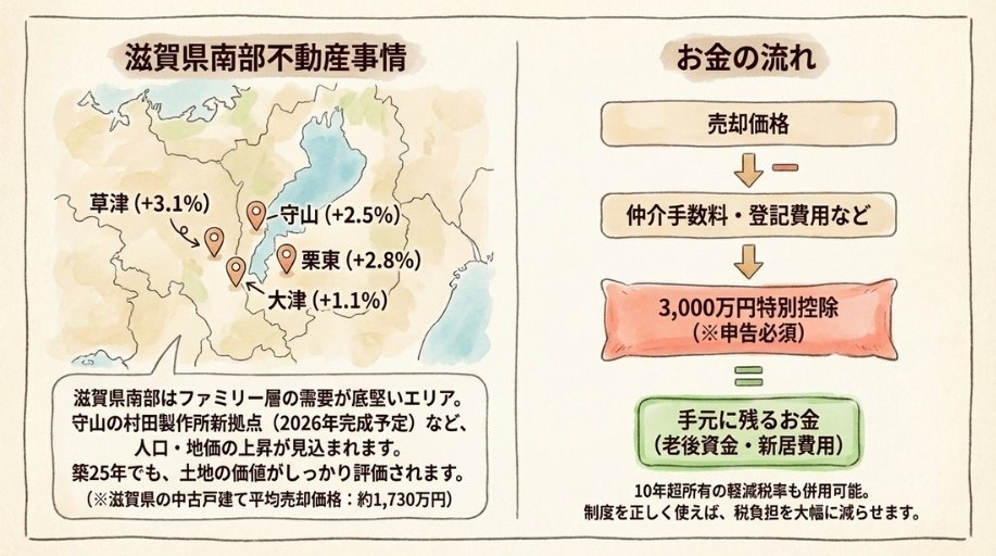 大津市・草津市・守山市・栗東市エリア別の売却価格帯