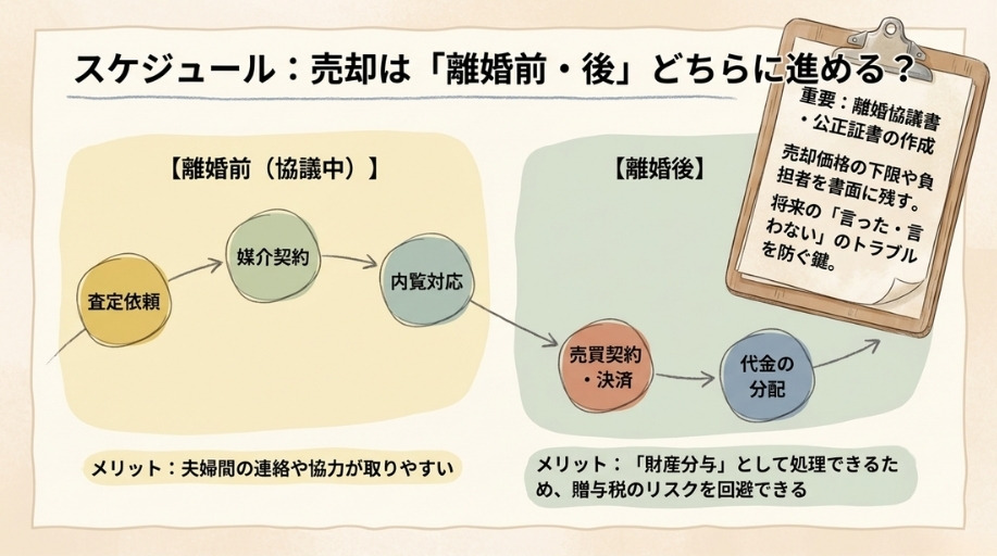 売却は離婚前と離婚後のどちらで進めるべきか